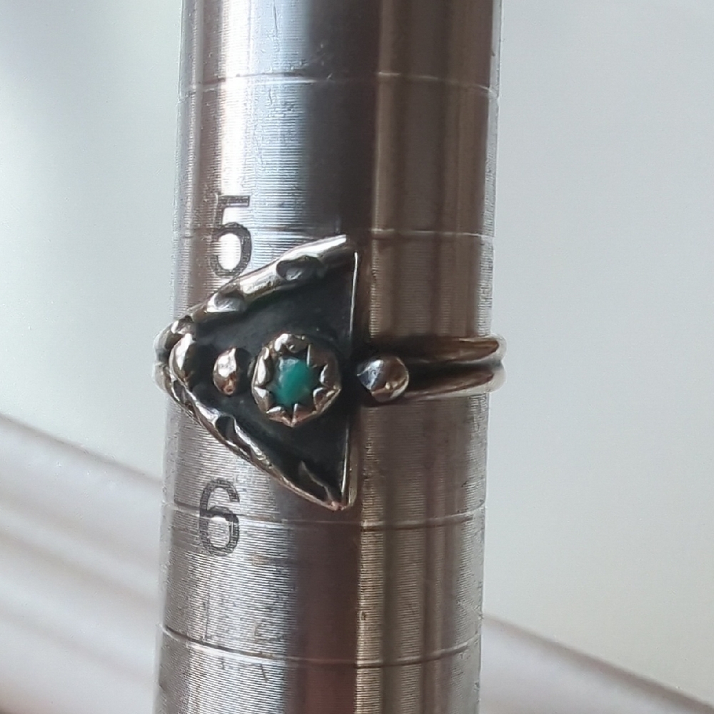 Turquoise Sterling Silver Ring 5.5
